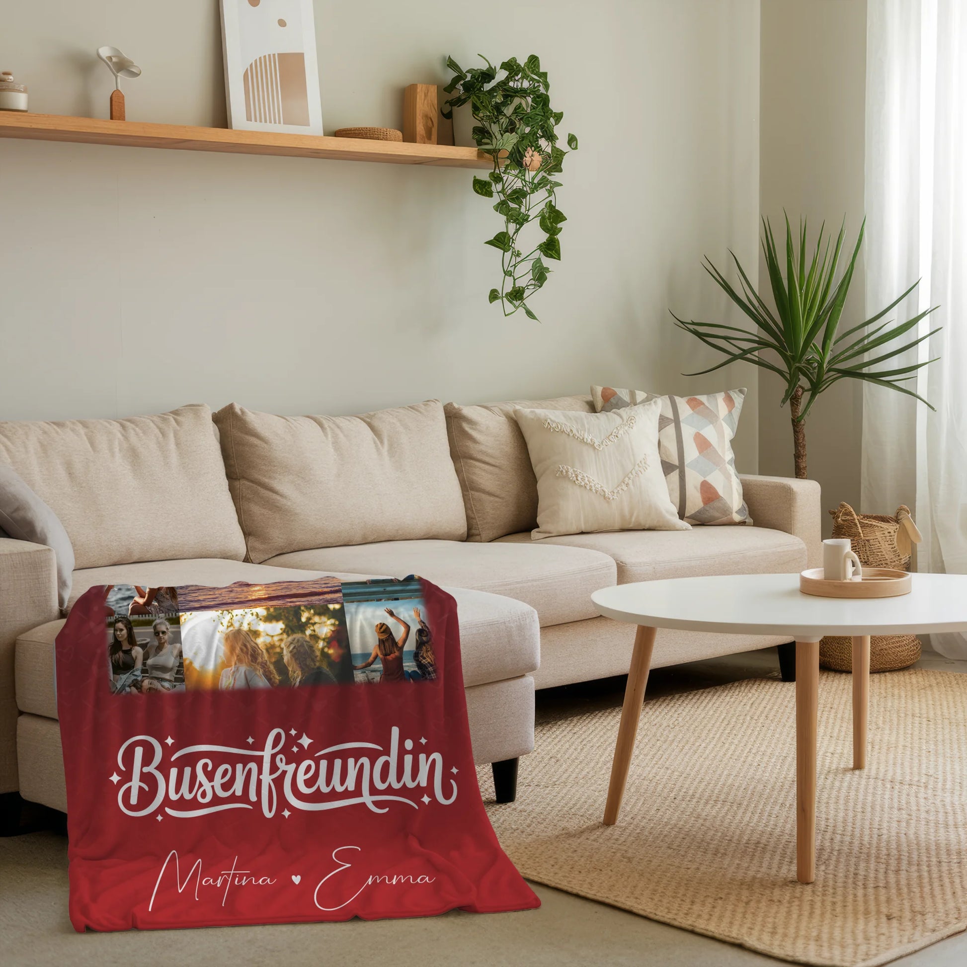Personalisierte Decke Freundin mit 11 Fotos Für mich bist Du die Welt 4