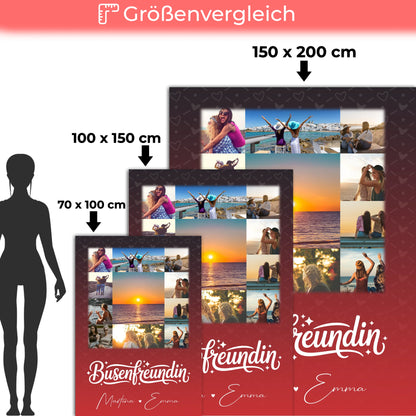 Personalisierte Decke Freundin mit 11 Fotos Für mich bist Du die Welt 5