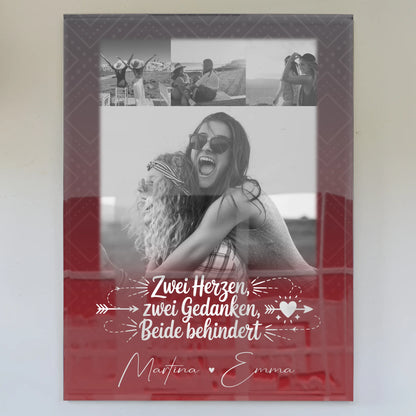 Personalisierte Beste Freundin Geschenk mit 4 Fotos Mütter sind wie Knöpfe Poster Leinwand Tasse