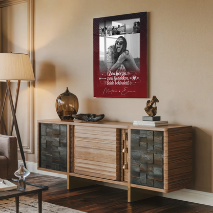 Personalisierte Beste Freundin Geschenk mit 4 Fotos Mütter sind wie Knöpfe Poster Leinwand Tasse