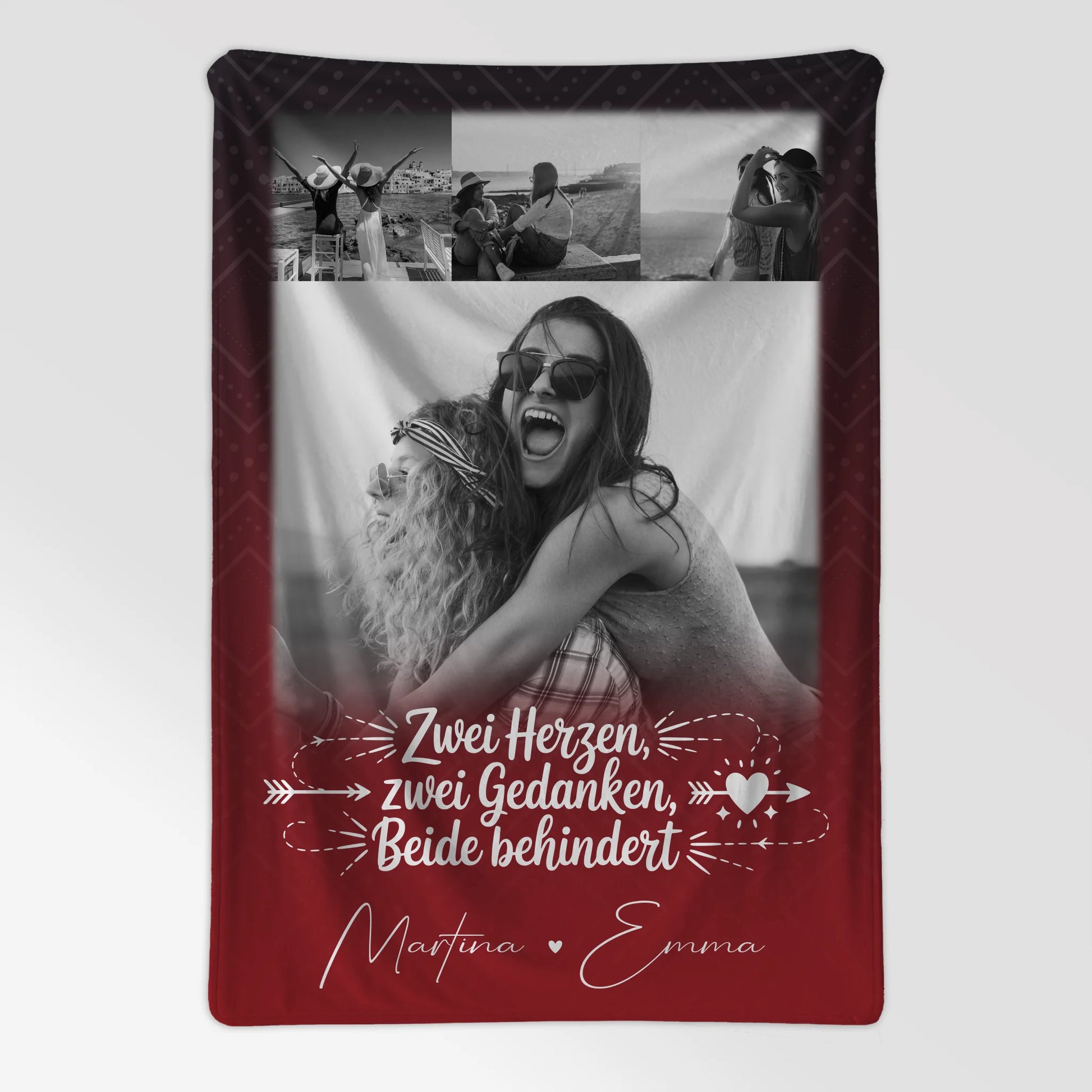 Personalisierte Decke für beste Freundin mit 4 Fotos Mütter sind wie Knöpfe Geschenk 7