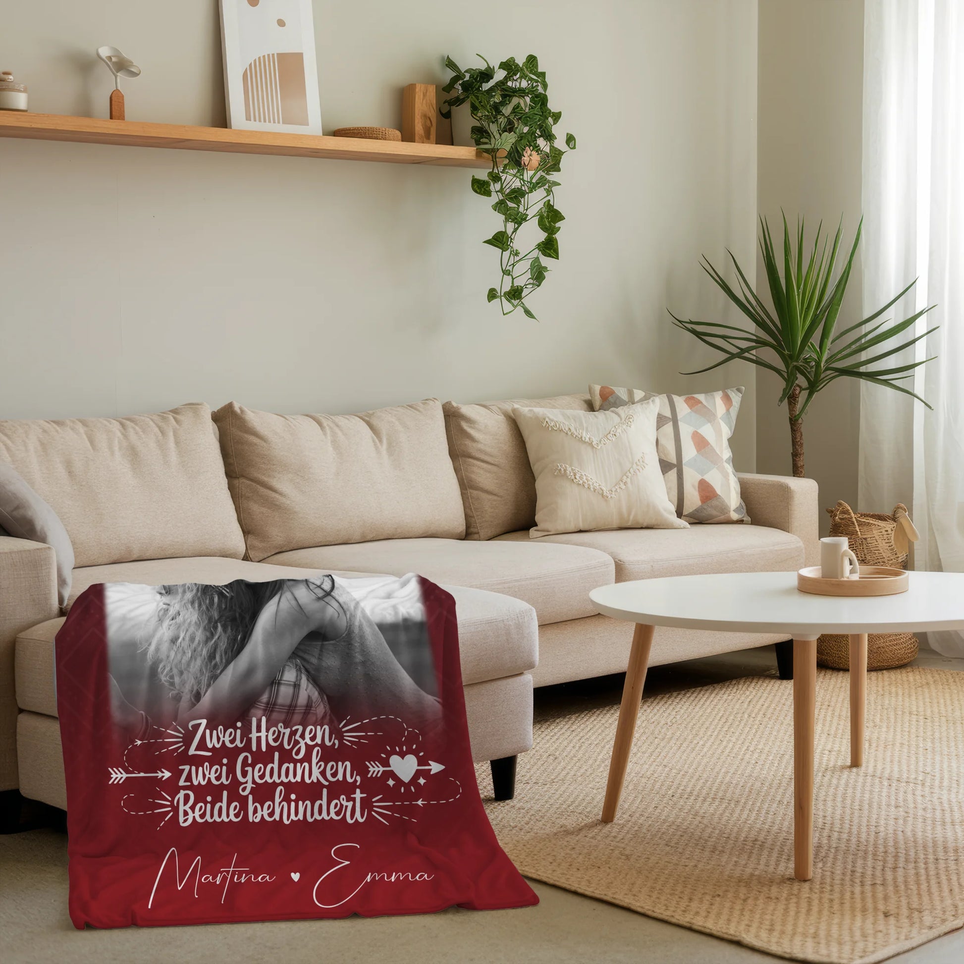 Personalisierte Decke für beste Freundin mit 4 Fotos Mütter sind wie Knöpfe Geschenk 4