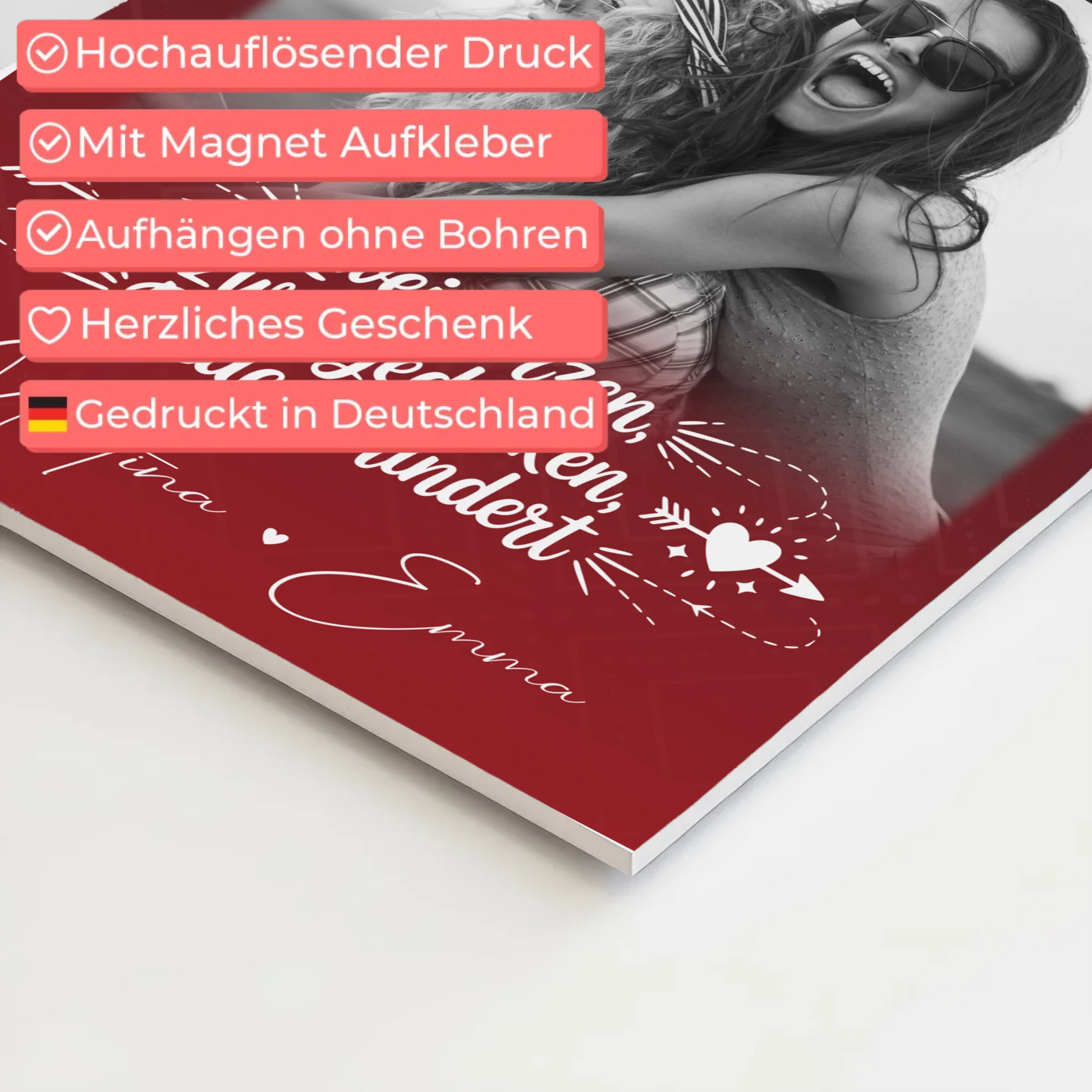 Beste Freundin Fotoboard mit 4 Fotos Mütter sind wie Knöpfe personalisiertes Geschenk 4