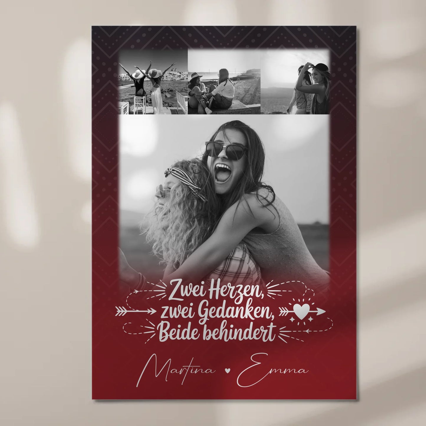 Beste Freundin Fotoboard mit 4 Fotos Mütter sind wie Knöpfe personalisiertes Geschenk 7