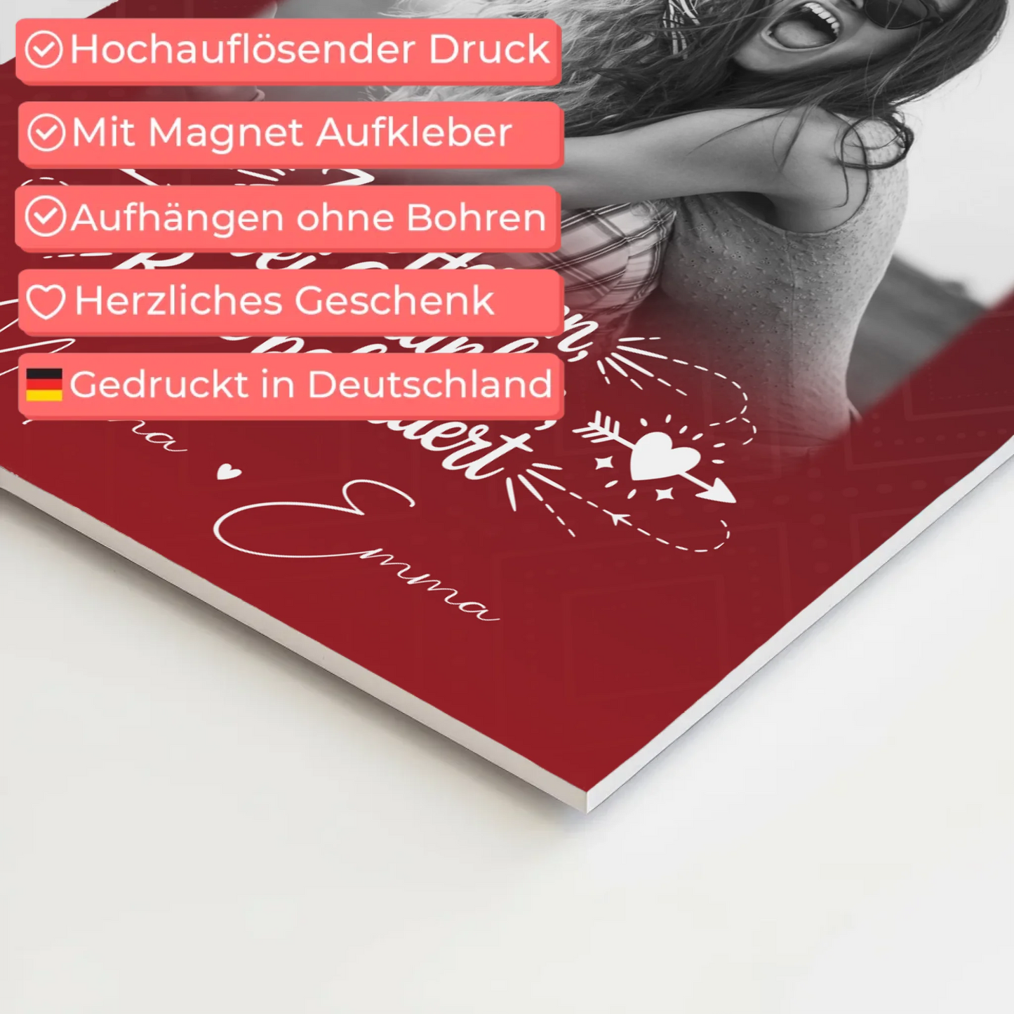 Beste Freundin Fotoboard mit 4 Fotos Mütter sind wie Knöpfe personalisiertes Geschenk 10