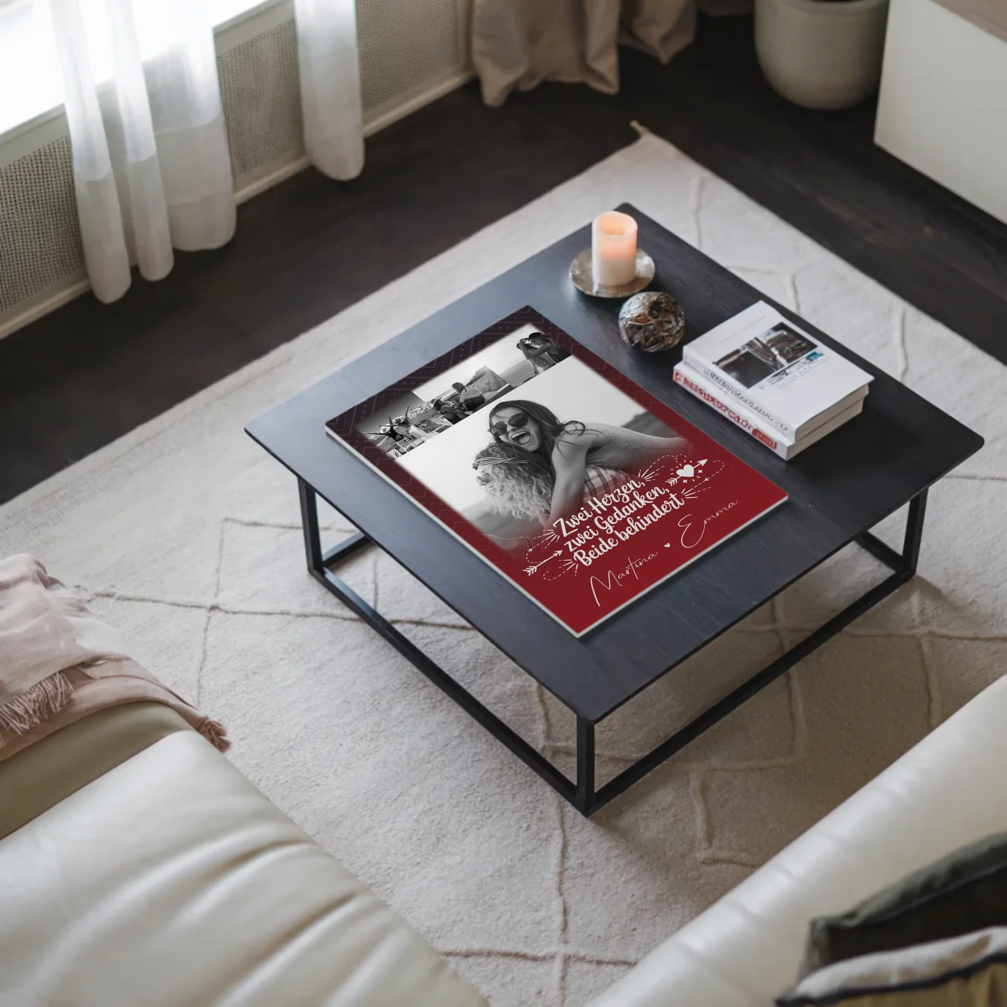 Beste Freundin Fotoboard mit 4 Fotos Mütter sind wie Knöpfe personalisiertes Geschenk