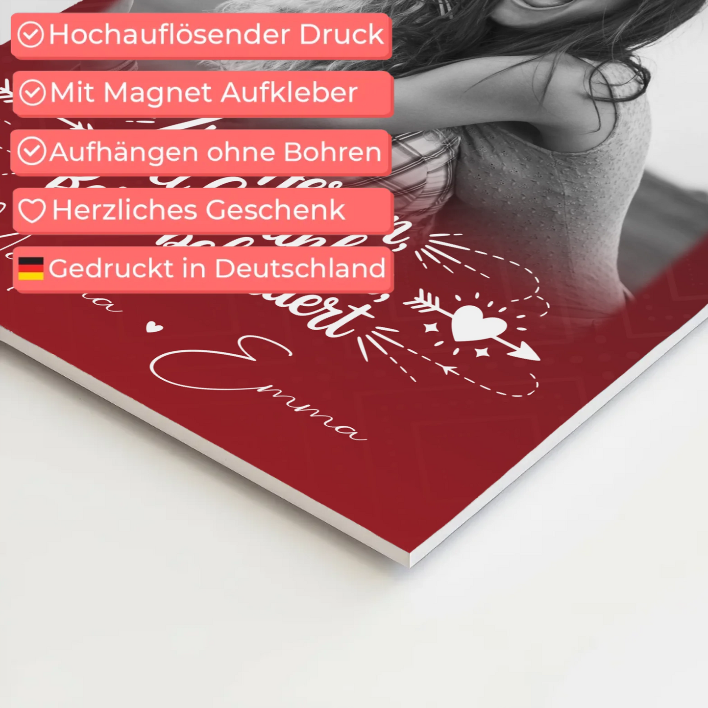 Beste Freundin Fotoboard mit 4 Fotos Mütter sind wie Knöpfe personalisiertes Geschenk