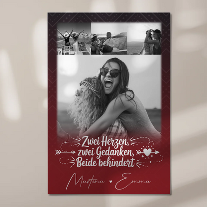 Beste Freundin Fotoboard mit 4 Fotos Mütter sind wie Knöpfe personalisiertes Geschenk