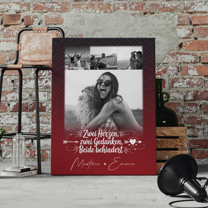 Personalisierte Leinwand Für Beste Freundin mit 4 Fotos Mütter Sind Wie Knöpfe Geschenk 4