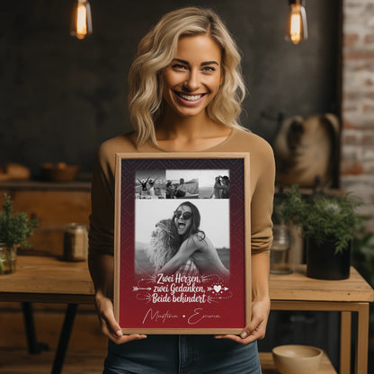 Poster Freundschaft Personalisiert Mütter sind wie Knöpfe Geschenk für Mama mit 4 Fotos