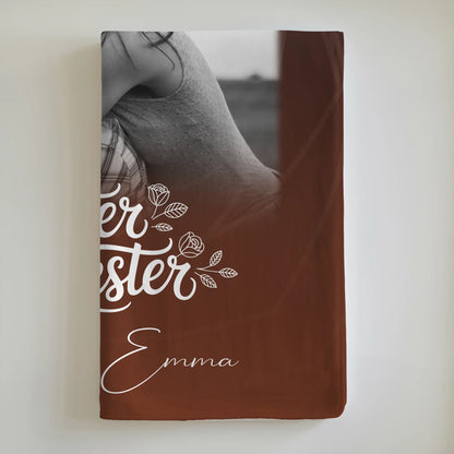 Decke Mit Namen 4 Fotos und 1 Kleines Herz Foto Danke Mama für alles personalisiertes Geschenk 6