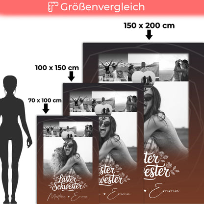 Decke Mit Namen 4 Fotos und 1 Kleines Herz Foto Danke Mama für alles personalisiertes Geschenk 5