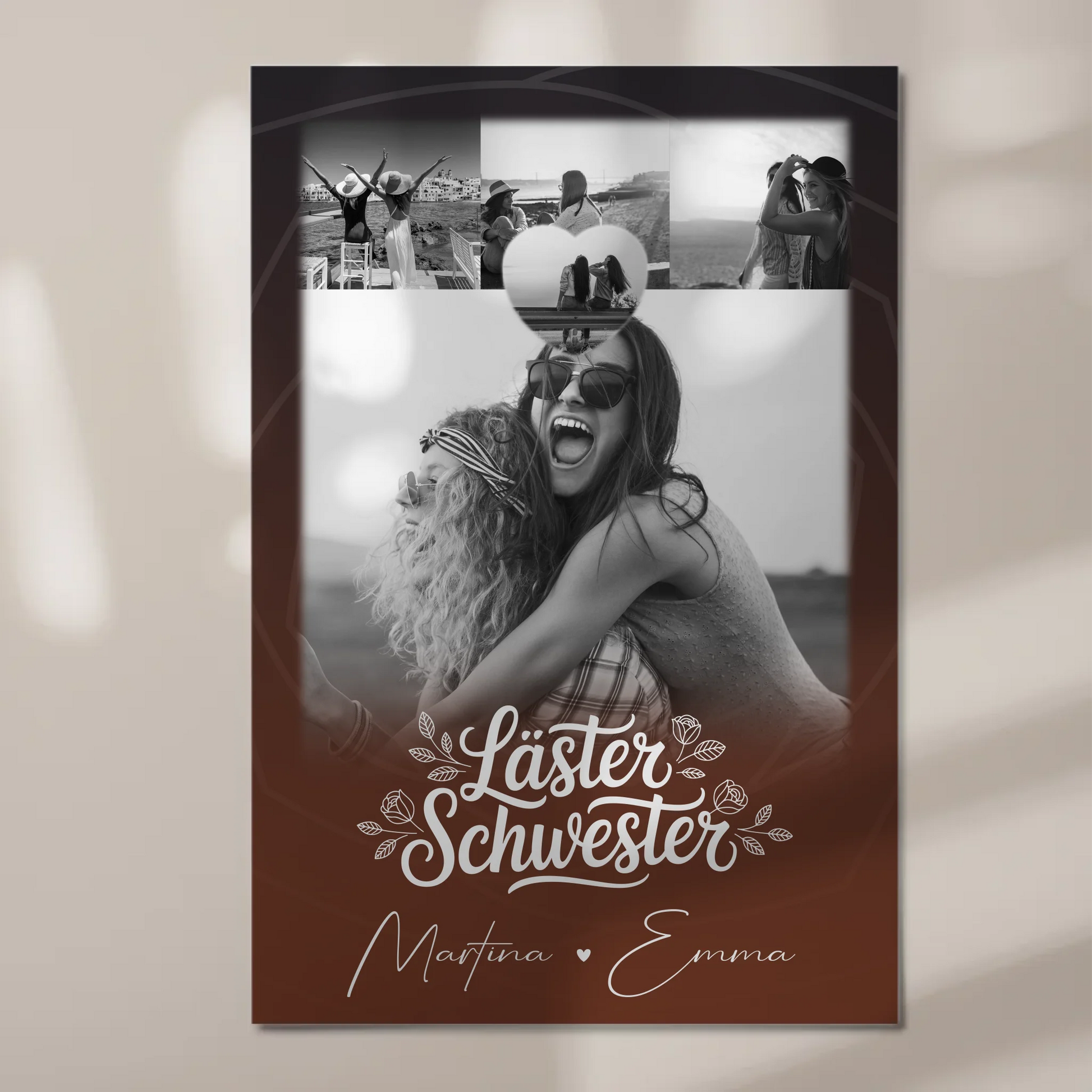 Freundinnen Bild Personalisiert mit 4 Fotos und 1 Kleines Herz Foto Danke Mama für alles 1