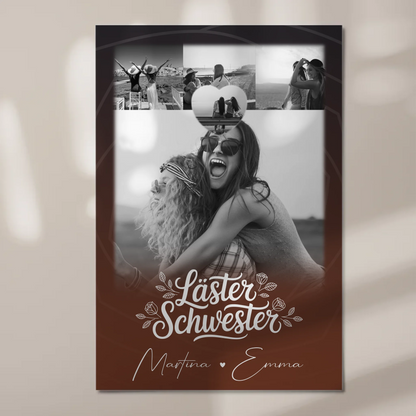 Freundinnen Bild Personalisiert mit 4 Fotos und 1 Kleines Herz Foto Danke Mama für alles