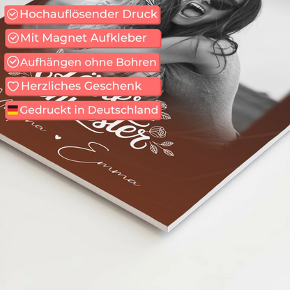 Freundinnen Bild Personalisiert mit 4 Fotos und 1 Kleines Herz Foto Danke Mama für alles