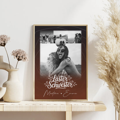 Poster beste Freundinnen Danke Mama für alles mit 4 Fotos und 1 Kleines Herz Foto