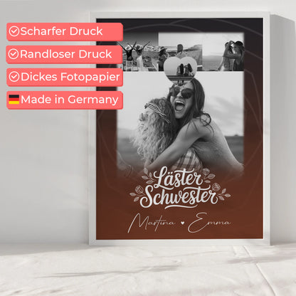 Poster beste Freundinnen Danke Mama für alles mit 4 Fotos und 1 Kleines Herz Foto