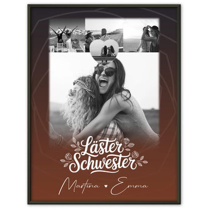 Poster beste Freundinnen Danke Mama für alles mit 4 Fotos und 1 Kleines Herz Foto