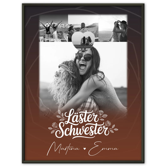 Poster beste Freundinnen Danke Mama für alles mit 4 Fotos und 1 Kleines Herz Foto