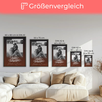 Poster beste Freundinnen Danke Mama für alles mit 4 Fotos und 1 Kleines Herz Foto