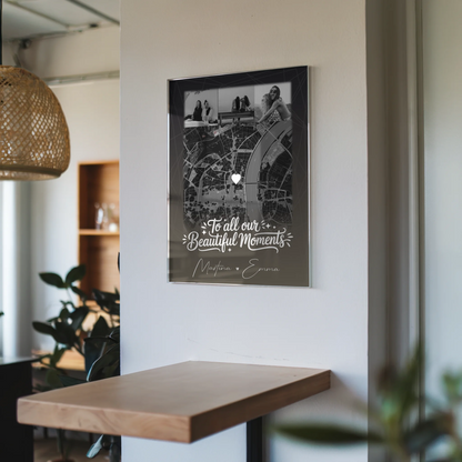 Personalisierte Geschenk beste Freundin mit 4 Fotos und Karte individuell gestaltet