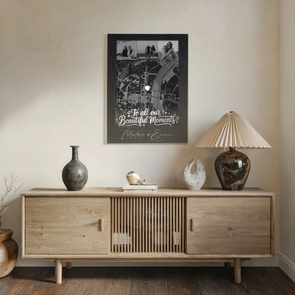 Personalisierte Geschenk beste Freundin mit 4 Fotos und Karte individuell gestaltet