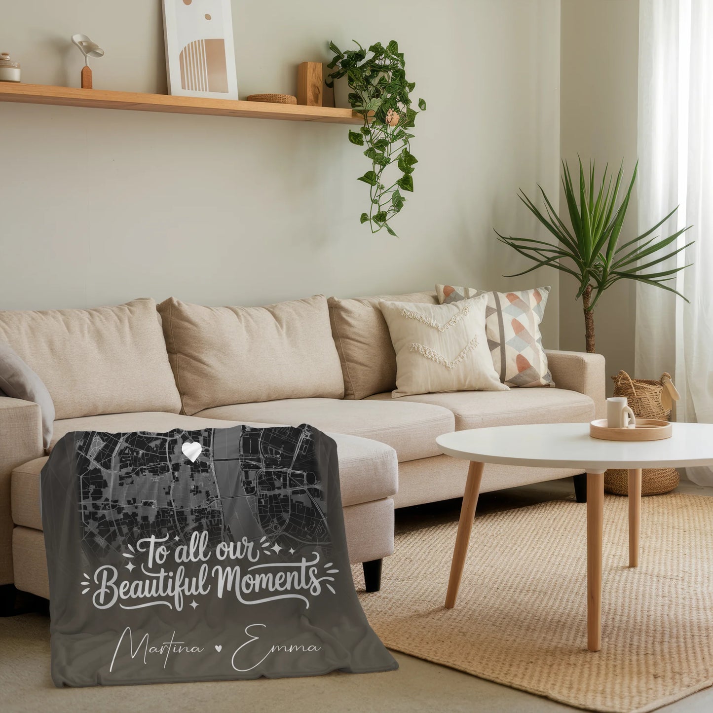 Decke beste Freundin mit 4 Fotos und Karte personalisiertes Geschenk 4