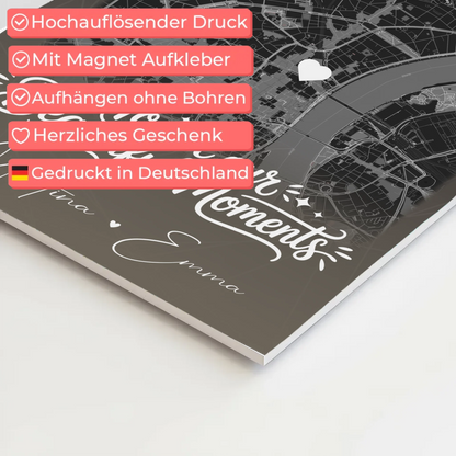 Fotoboard beste Freundinnen mit 4 Fotos und Karte personalisiertes Geschenk 4