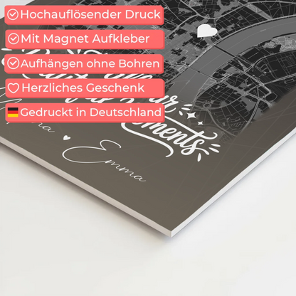 Fotoboard beste Freundinnen mit 4 Fotos und Karte personalisiertes Geschenk 10