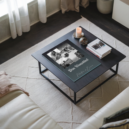 Fotogeschenk beste Freundin mit 4 Fotos Herz Wunschtext personalisiert