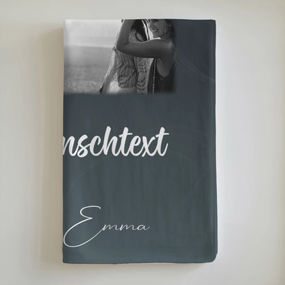 Decke beste Freundin mit 4 Fotos 1 Herz Wunschtext Buusenfreundin personalisiertes Geschenk 6