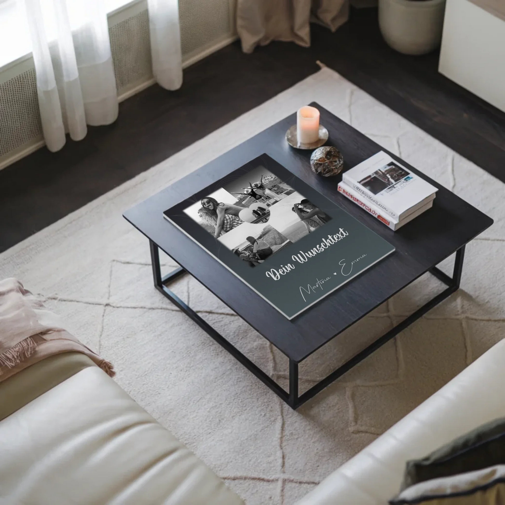 Freundinnen Bild Personalisiert Fotoboard mit 4 Fotos 1 Herz Wunschtext Buusenfreundin 9