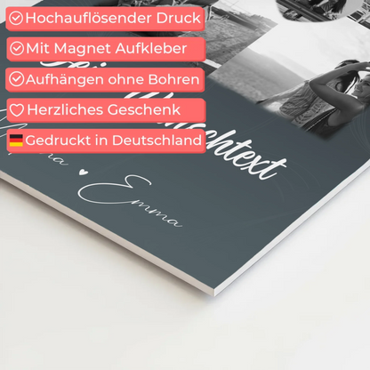 Freundinnen Bild Personalisiert Fotoboard mit 4 Fotos 1 Herz Wunschtext Buusenfreundin 10