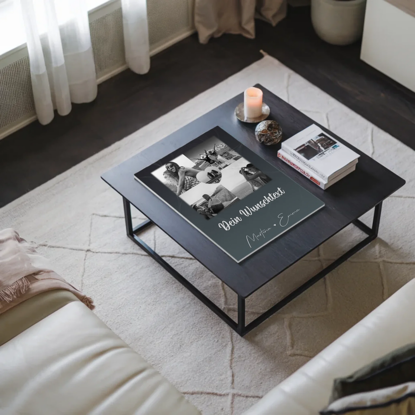 Freundinnen Bild Personalisiert Fotoboard mit 4 Fotos 1 Herz Wunschtext Buusenfreundin