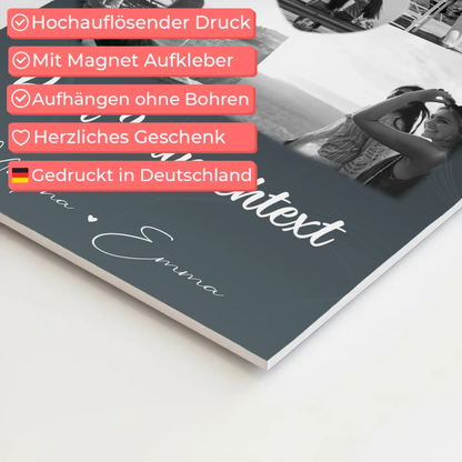 Freundinnen Bild Personalisiert Fotoboard mit 4 Fotos 1 Herz Wunschtext Buusenfreundin