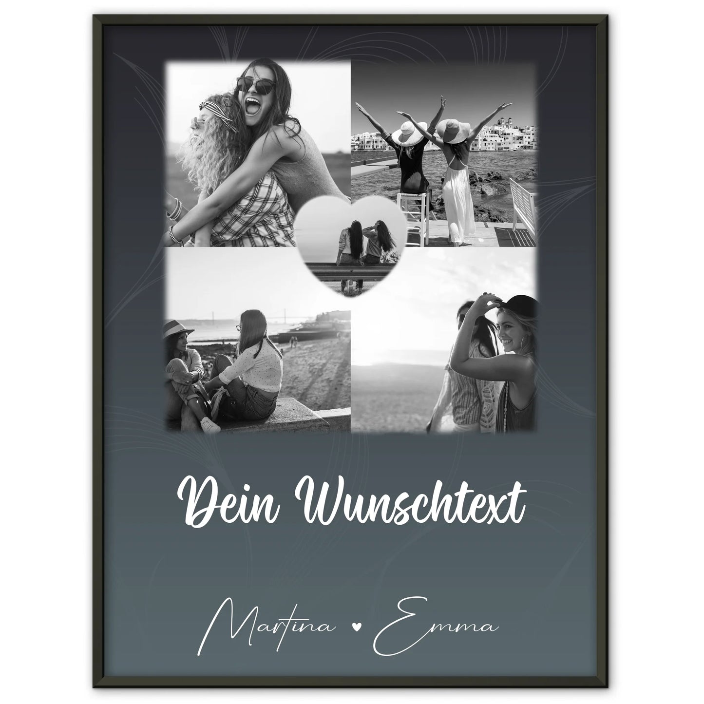 Busenfreundin Freundinnen Bild Personalisiert 4 Fotos Herz Text