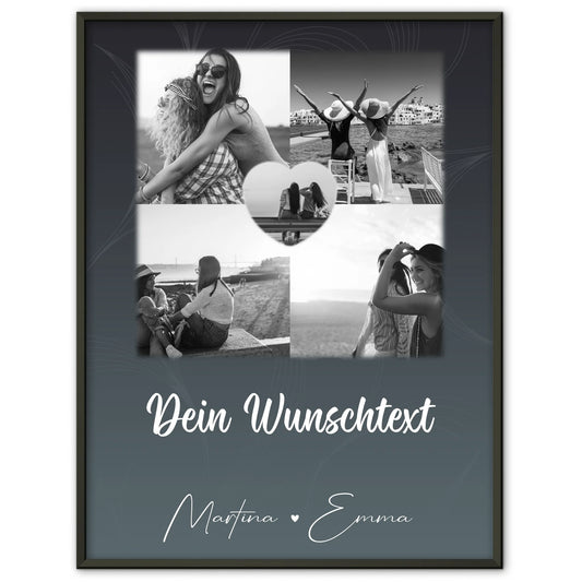 Busenfreundin Freundinnen Bild Personalisiert 4 Fotos Herz Text