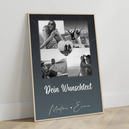 Busenfreundin Freundinnen Bild Personalisiert 4 Fotos Herz Text