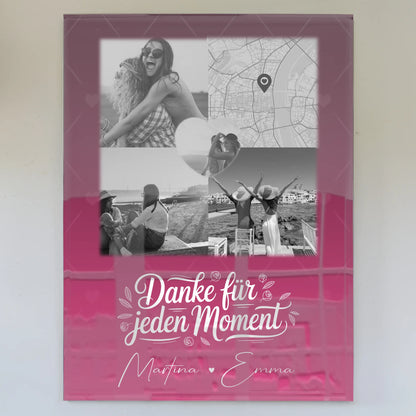 Personalisierte Fotogeschenke für beste Freundin mit 3 Fotos 1 Herz Foto Karte