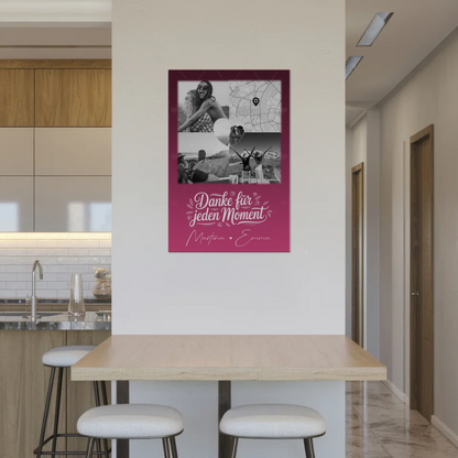 Personalisierte Fotoboard beste Freundin mit 3 Fotos 1 Herz Foto Karte für einzigartige Geschenke