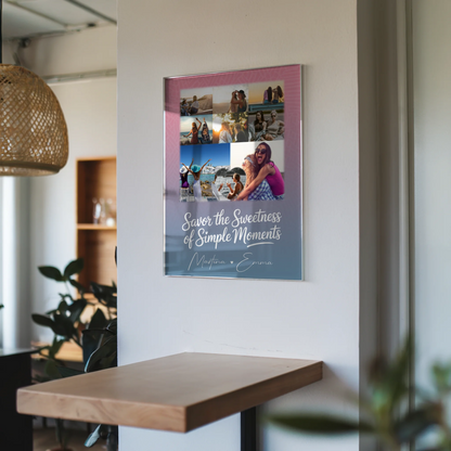 Personalisierte Geschenk beste Freundin mit 8 Fotos und 1 Herz Foto individuell gestaltet