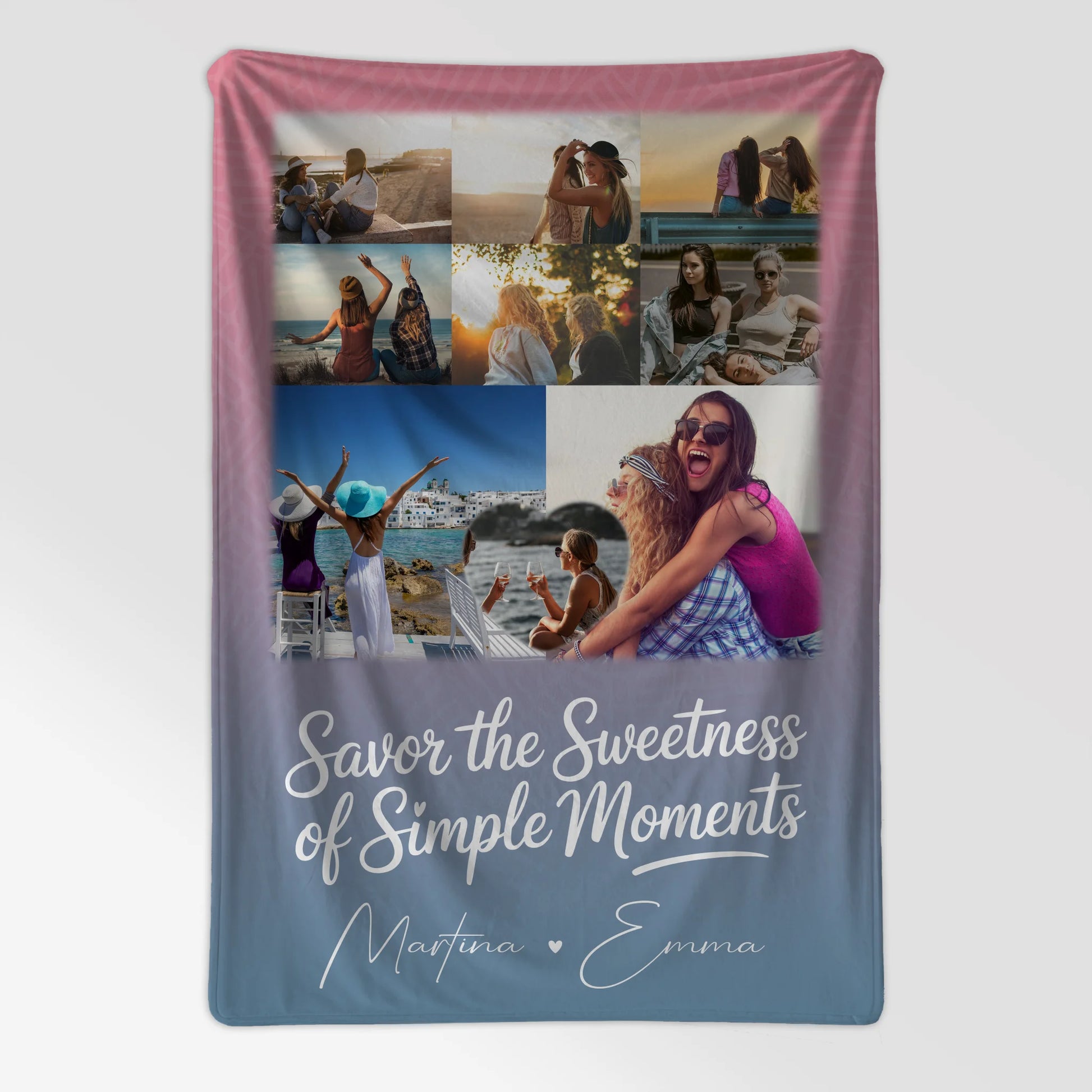 Personalisierte Kuscheldecke Mit Namen 8 Fotos und 1 Herz Foto Perfektes Geschenk 7