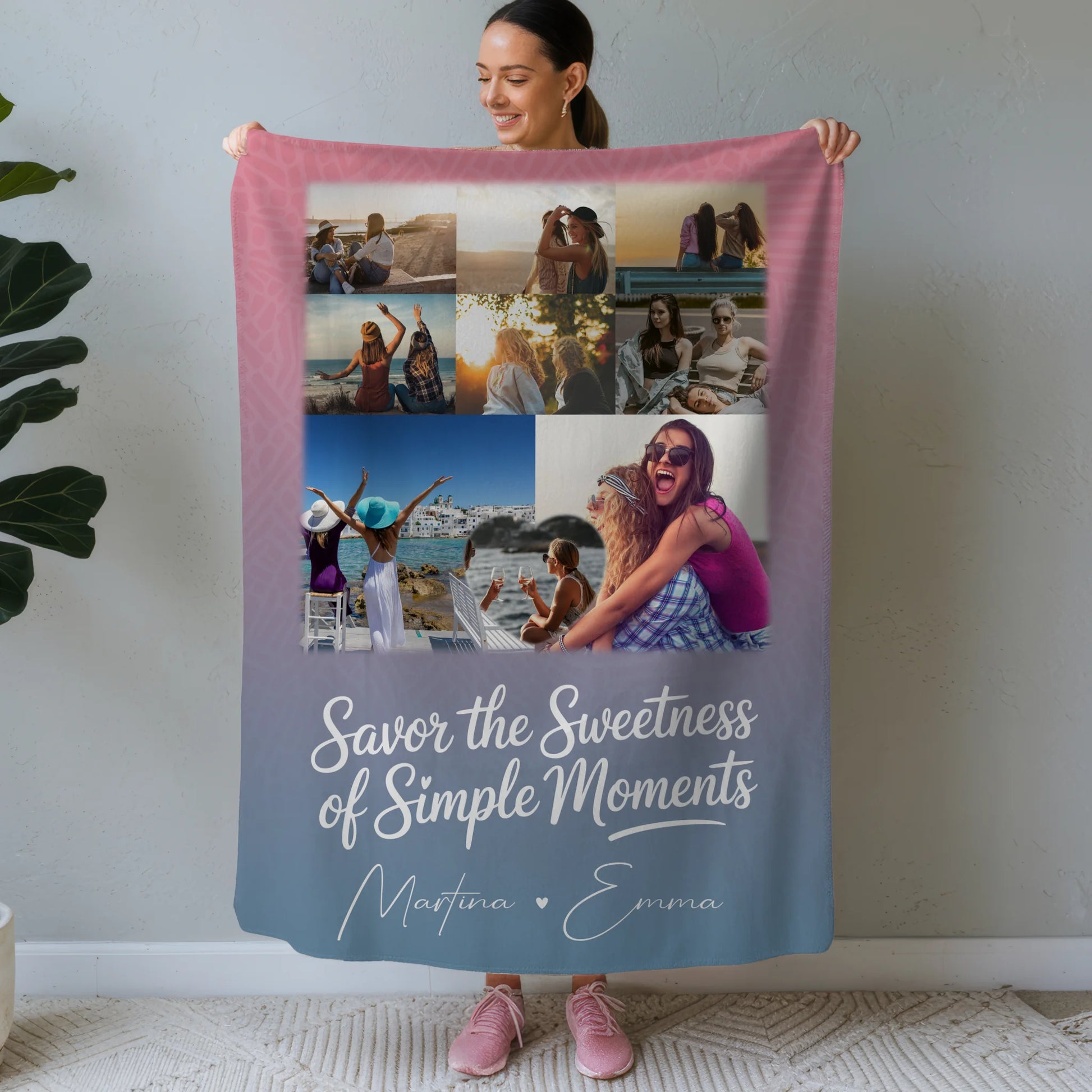 Personalisierte Kuscheldecke Mit Namen 8 Fotos und 1 Herz Foto Perfektes Geschenk 1