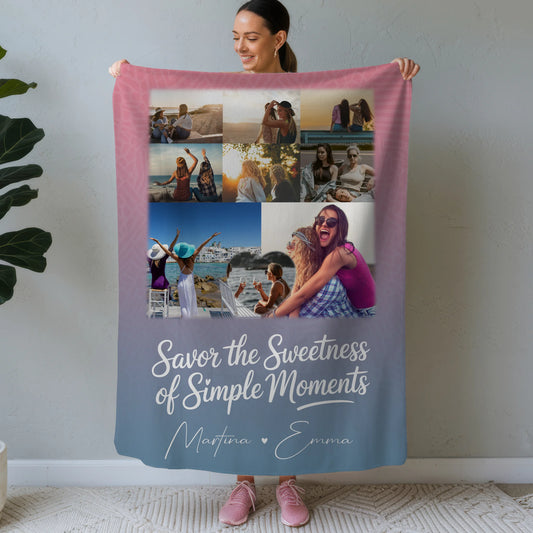 Personalisierte Kuscheldecke Mit Namen 8 Fotos und 1 Herz Foto Perfektes Geschenk 1