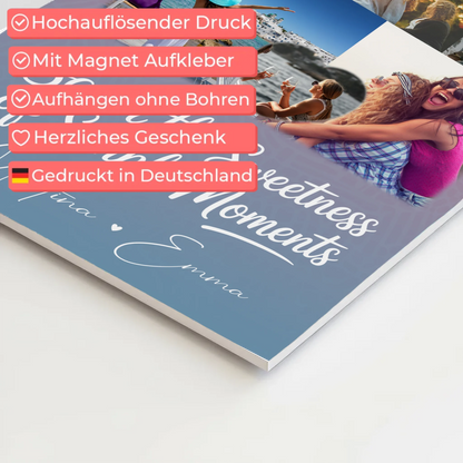 Personalisierte Fotogeschenk beste Freundin mit 8 Fotos und 1 Herz Foto individuell gestaltet 4