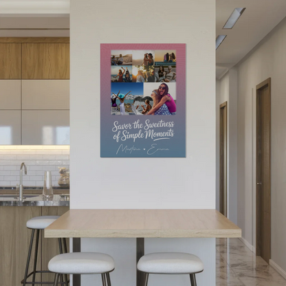 Personalisierte Fotogeschenk beste Freundin mit 8 Fotos und 1 Herz Foto individuell gestaltet 8