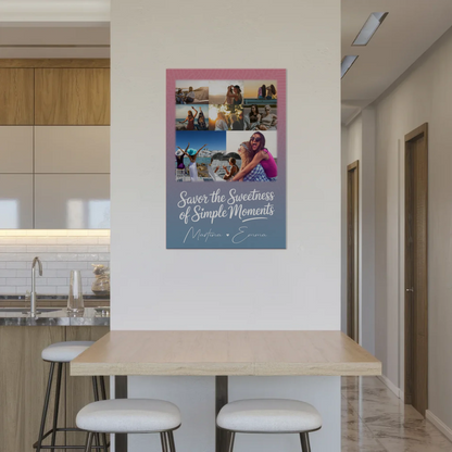 Personalisierte Fotogeschenk beste Freundin mit 8 Fotos und 1 Herz Foto individuell gestaltet