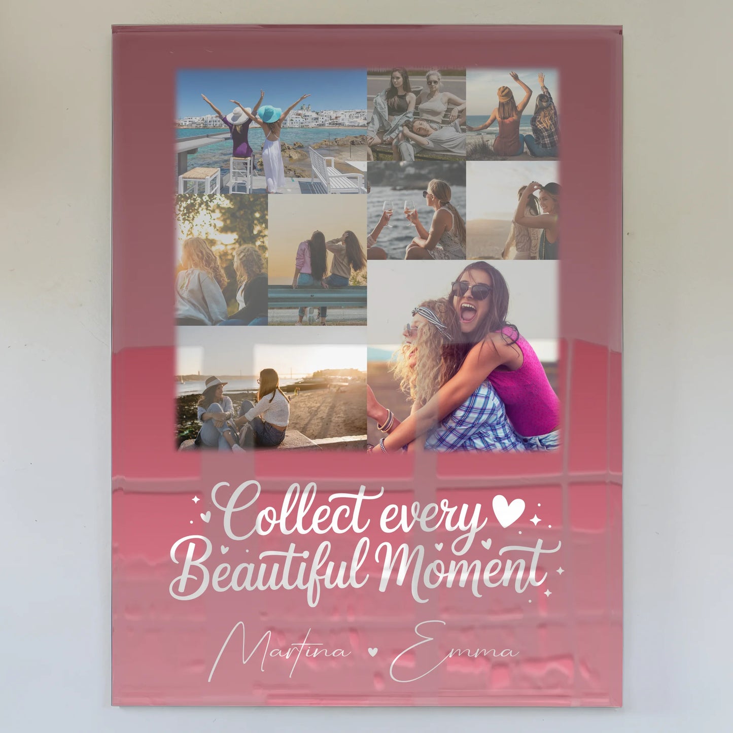 Personalisierte Beste Freundin Geschenk mit 9 Fotos – Individuelles Poster Leinwand Tasse