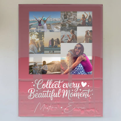 Personalisierte Beste Freundin Geschenk mit 9 Fotos – Individuelles Poster Leinwand Tasse