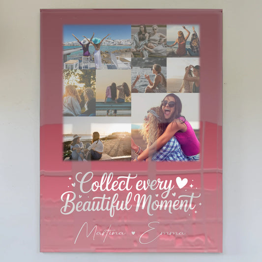 Personalisierte Beste Freundin Geschenk mit 9 Fotos – Individuelles Poster Leinwand Tasse